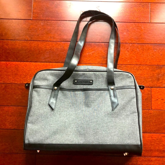 Samsonite tote bag computer bag carry-on gray black shoulder bag